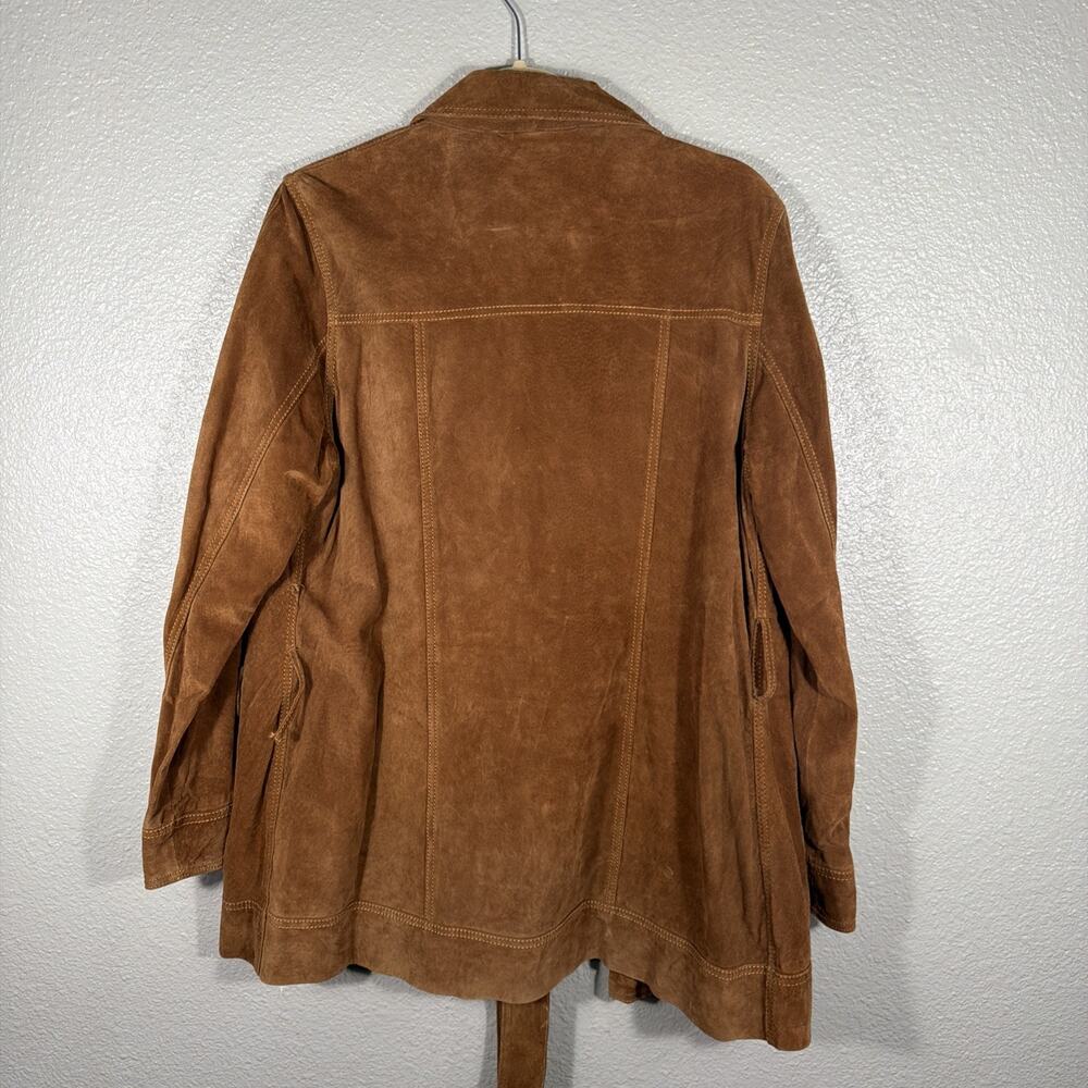 Lucky Brand Woman’s Size XL Brown Suede Leather Jacket Country Vintage Retro - Picture 11 of 11